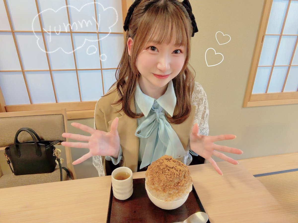 himedango*ひめだんごプロフ必読 この日2杯目はきなこ氷！🤎 ALT╭∞( ' ᗜ ' )∞╮