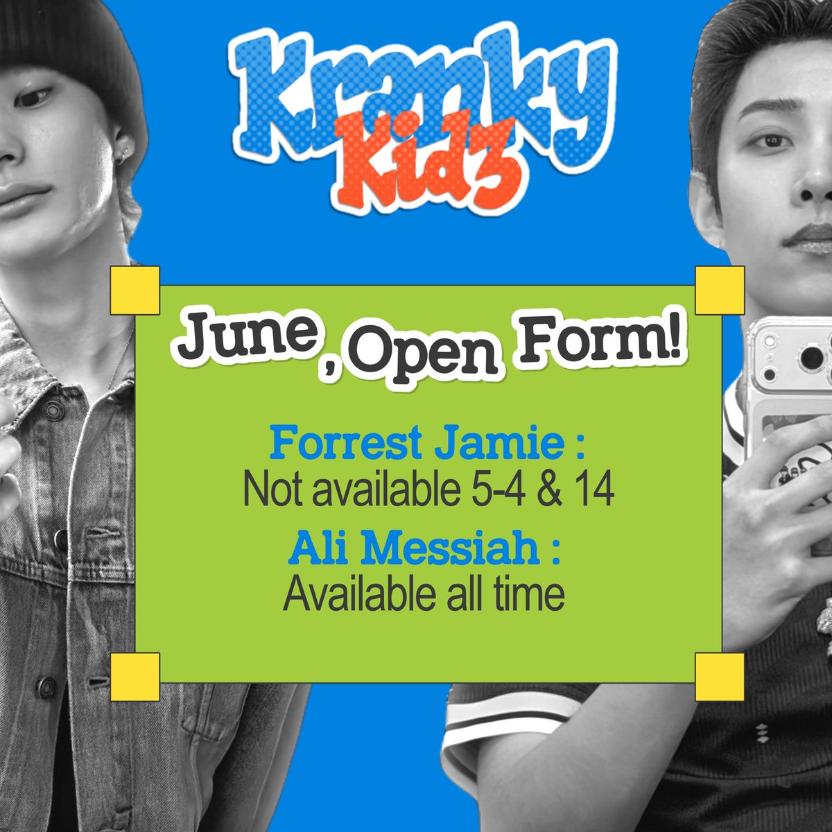 beatheoddes's tweet photo. JUNE OPEN FORM : KRANKY KIDZ https://t.co/DBuT6hWoA1