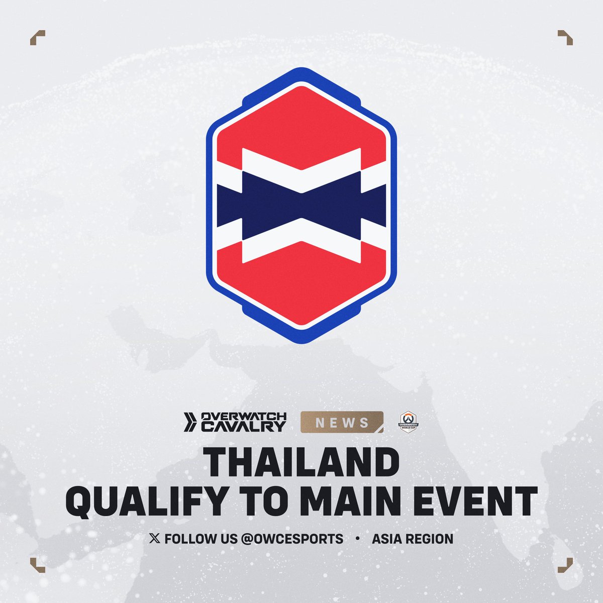 OWCEsports's tweet photo. Singing Phleng Chat Thai loud and proud, @Overwatch_Thai are heading to the Main Event 🇹🇭 https://t.co/qzfld52Rm0