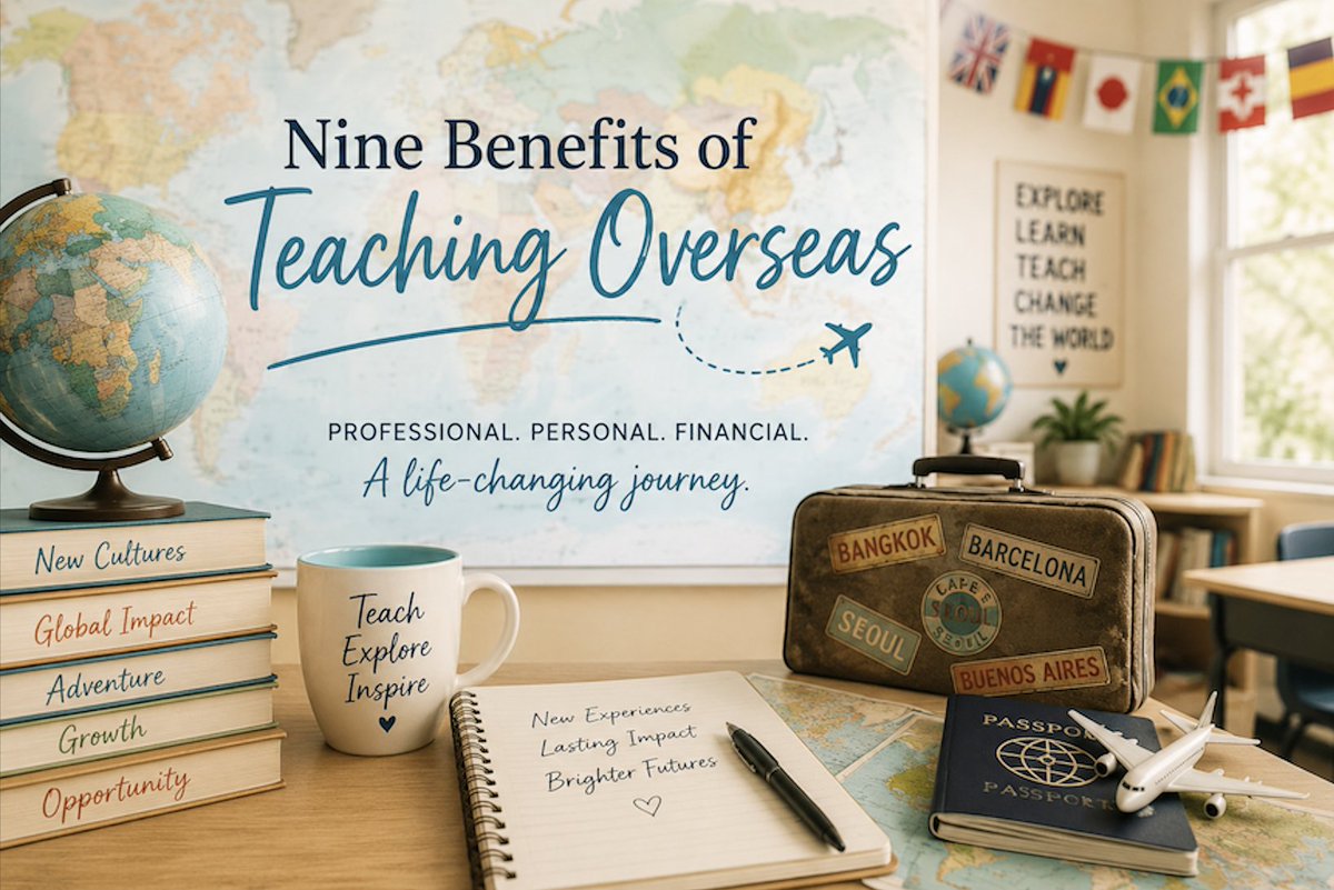IS_Community's tweet photo. NEW ISC BLOG ARTICLE

"Nine Benefits of Teaching Overseas"
By Jacqueline P. Mallais, International Teacher Consultant for JPMint Consulting

https://t.co/zoEaGe4B1d https://t.co/engCxqhJlg