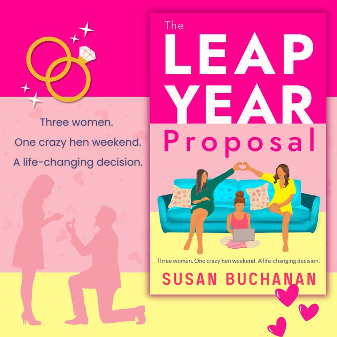 Susan_Buchanan's tweet photo. 💍‘💍‘I really enjoyed the way the three main characters’ lives entwined throughout the story and how they were each at a crossroads.  💍
THE LEAP YEAR PROPOSAL
#romance #sisterhood #womensfiction #KU 
https://t.co/1nobE1bMSd💍 https://t.co/Wo8Pupvj3y
