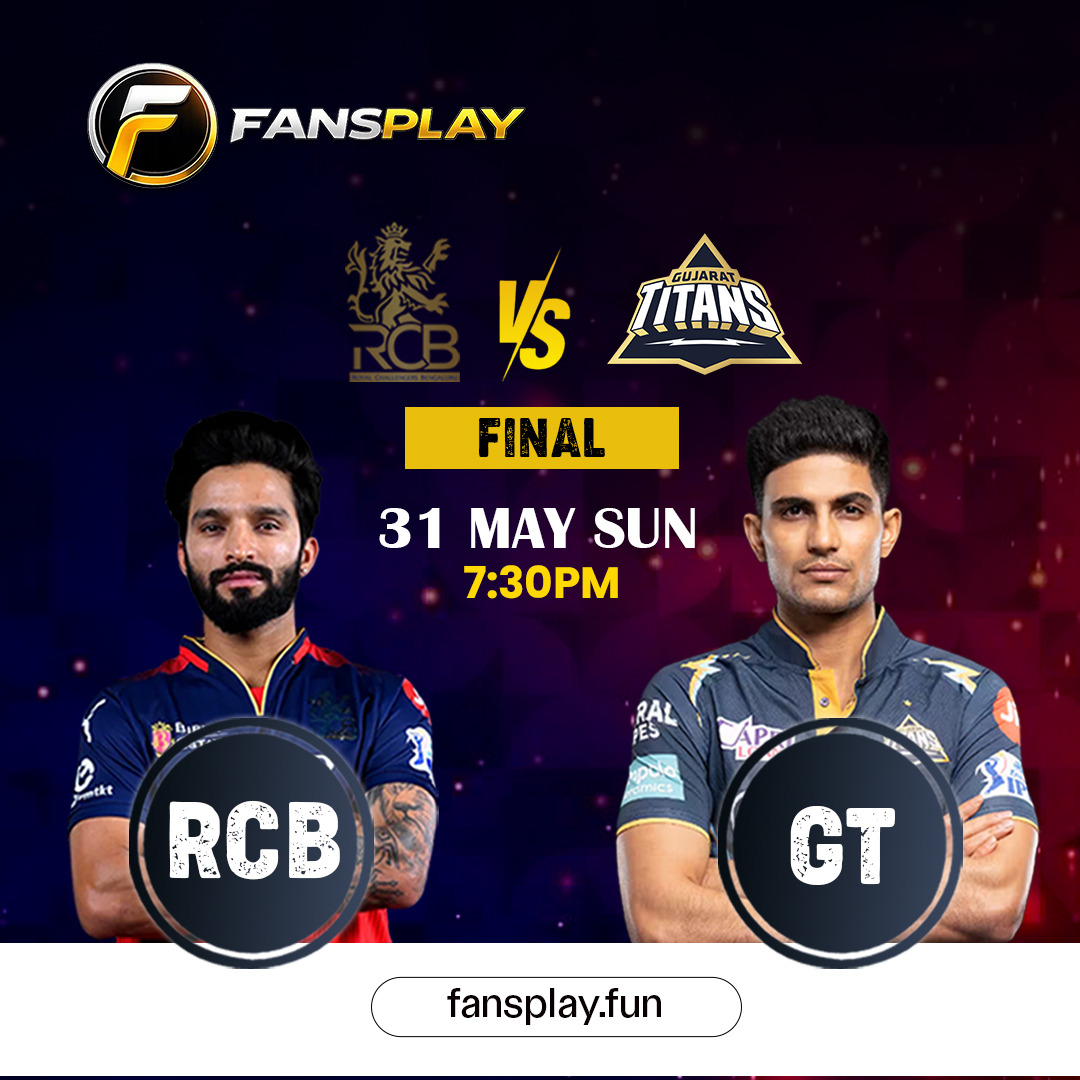 FansPlayGlobal's tweet photo. Everybody talked

Everybody predicted

Now only two teams remain

🏆 RCB vs GT

#IPLFinal #RCBvsGT https://t.co/CXLJIUBDAn