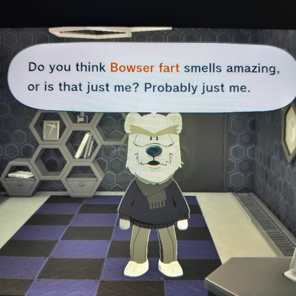 misplacedpaws's tweet photo. i ahevnt logged into this game in 20 days and this is the first thing he says to me. why https://t.co/edpsmC9ILv
