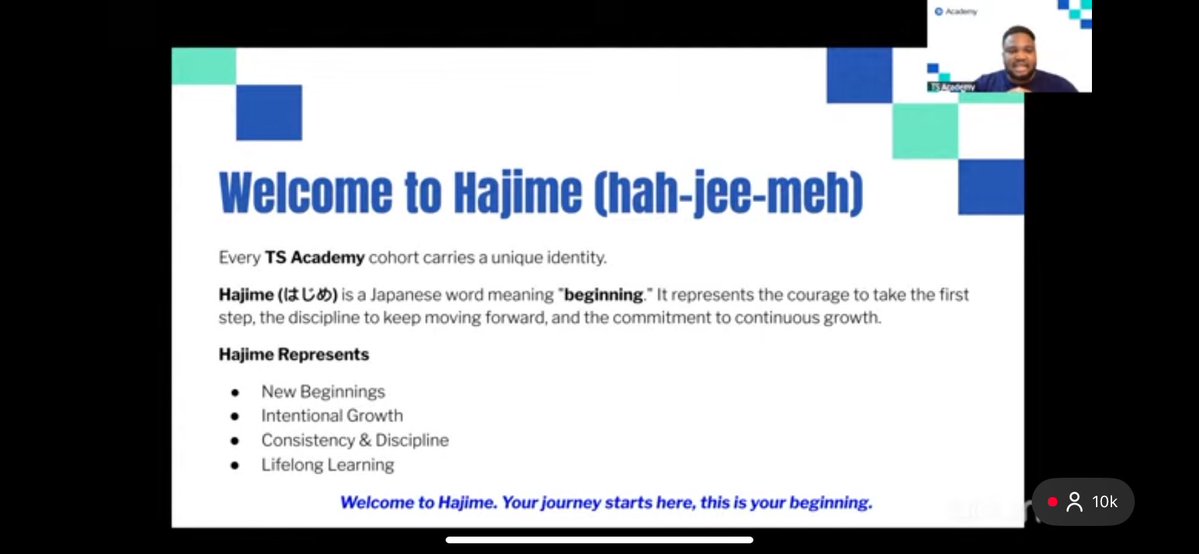 Fashofficial1's tweet photo. It has begun… I’m so thrilled to be part of TS academy and excited to start my tech journey with them. I’m staying positive because I’m sure I’m in the right place.

HAJIME cohort..Let’s go. ✌️💪

@TechSphereAcad https://t.co/MwqoU0pE4S