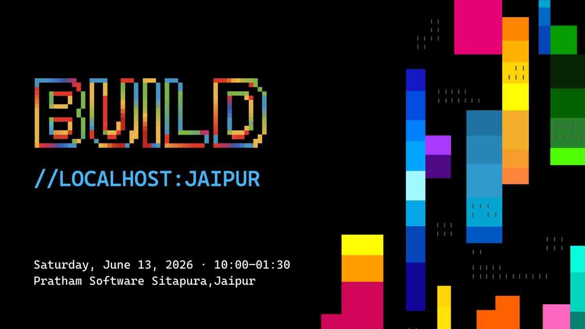 WomenInTechConf's tweet photo. Jaipur devs Ready for the latest from Microsoft Build? 🚀
Join us for Build //localhost by @GlobAICommunity  high energy, packed with deep tech dives and professional networking.

Seats are limited, and approval is required https://t.co/B1eeuSoZHy

#MSBuild #GlobalAICommunity https://t.co/6SRHWp0oOx