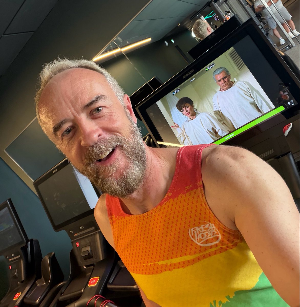 Nigel_May's tweet photo. The fact that Dynasty is on back to back on the gym treadmill is a thing of workout dreams… https://t.co/562U71WW17