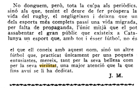 mpc12341's tweet photo. 5/5
La conclusió era clara: el problema no era la qualitat del joc, sinó la seva visibilitat. Gairebé un segle després, aquest article ens recorda que la lluita per donar a conèixer el rugby català ve de lluny!!! https://t.co/x8Vr24Boux