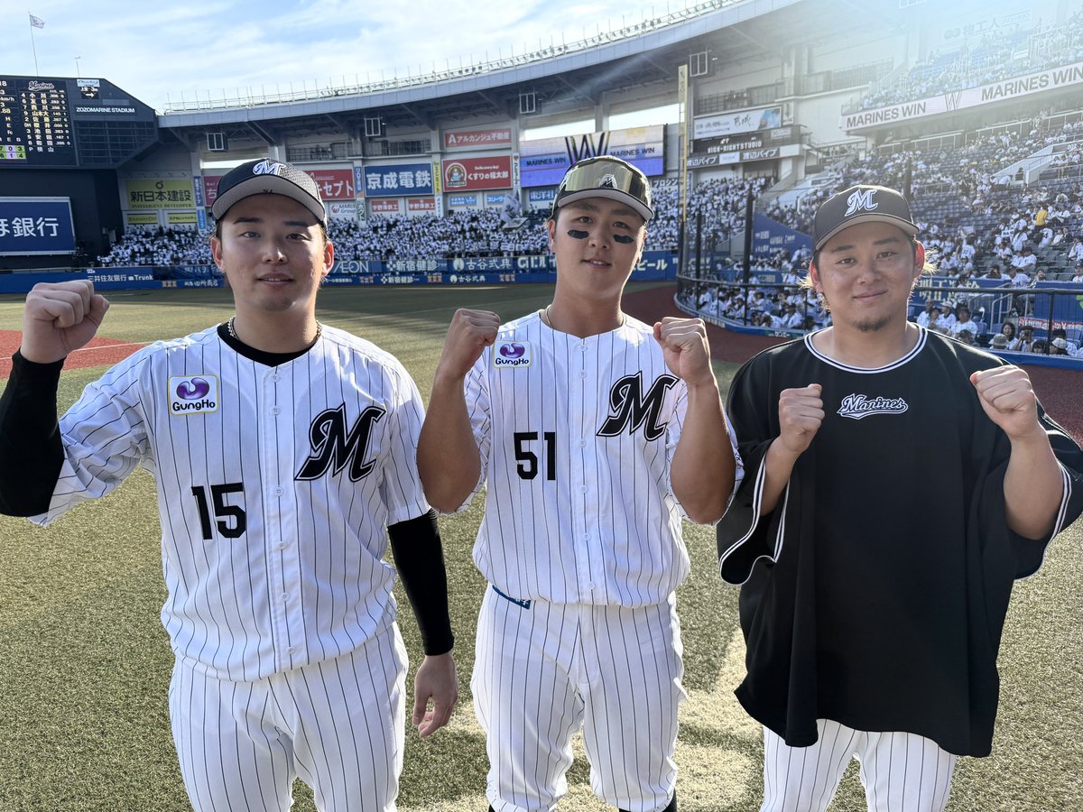 chibalotte_pr's tweet photo. 本日のヒーロー！
#chibalotte #広報 #横山陸人 #山口航輝 #鈴木昭汰 https://t.co/WeNdCmHgDG