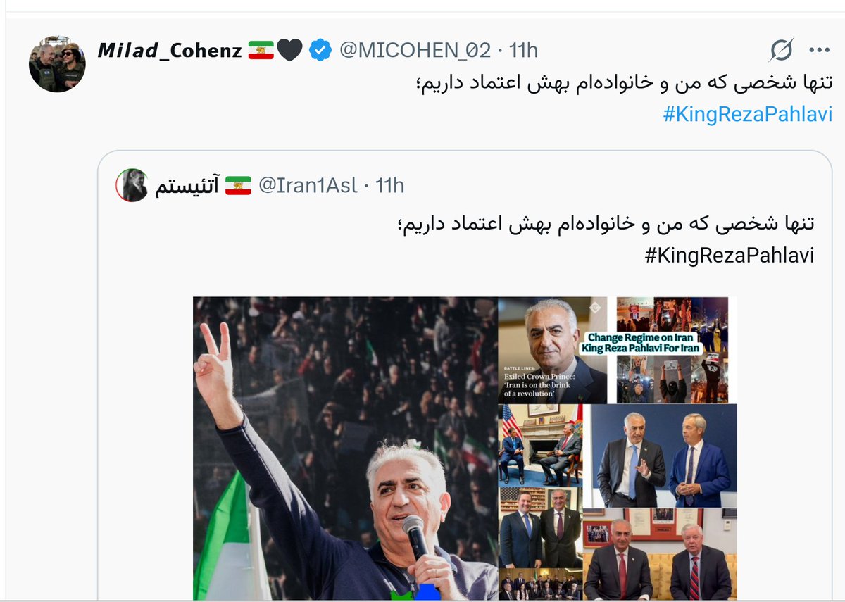 👑👑pahlaviahoraee👑👑⛔️دایرکت بلاک#KingRezaPahlav tweet media