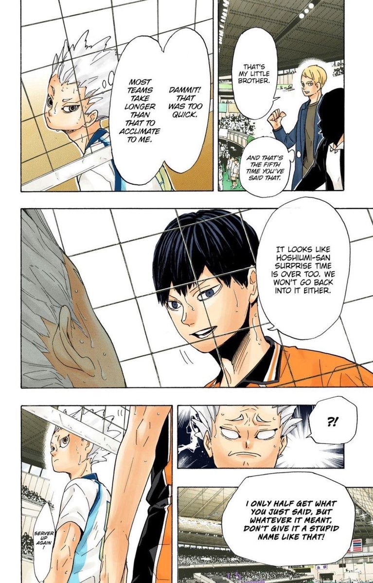 dearestapoIIo's tweet photo. i like how tobio and korai were pissing eachother off in the background if the karakamo match https://t.co/4Ds0y7pxQS