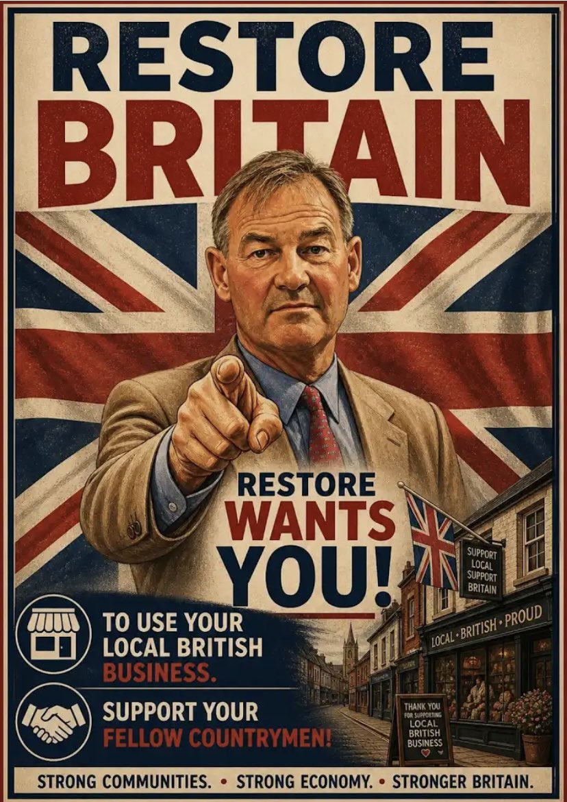 ThePreRaphf's tweet photo. 🇬🇧 RESTORE BRITAIN 🇬🇧

🇬🇧 LET’S GET OUR COUNTRY BACK! 🇬🇧

#RestoreBritain 🇬🇧
 #Makerfield 🗳️

It’s Sunday…let’s all keep spreading the message:

#VoteRebeccaShepherd 🇬🇧

IT’S TIME TO 

@RestoreBritain 🇬🇧  ⬅️
(New updated handle) https://t.co/XcZShiHdDm