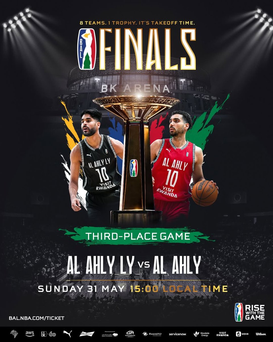 Rwanda_Sports's tweet photo. The day we've been waiting for is finally here! 🔥🏀

🥉 3PM: Al Ahly Libya 🇱🇾 vs Al Ahly Egypt 🇪🇬
 🏆 6PM: RSSB Tigers 🇷🇼 vs Petro de Luanda 🇦🇴

Together, Let's fill the arena with energy and rally behind our team from tip-off to the final buzzer 🇷🇼🔥 
#FinaleNtakwicara

Let's go @RSSB_Rwanda 💪🏾🏀

#RwandaSports #BAL6