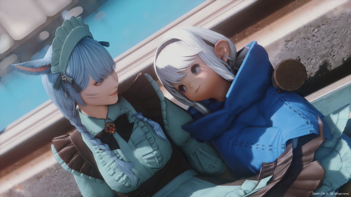 shigure_ce's tweet photo. 昨日インしてすぐぐらちゃんが声かけてくれたの！！
嬉しかったぁ！！🤭

#FF14SS #ミコッテ #ララフェル https://t.co/GUUtQ0scby