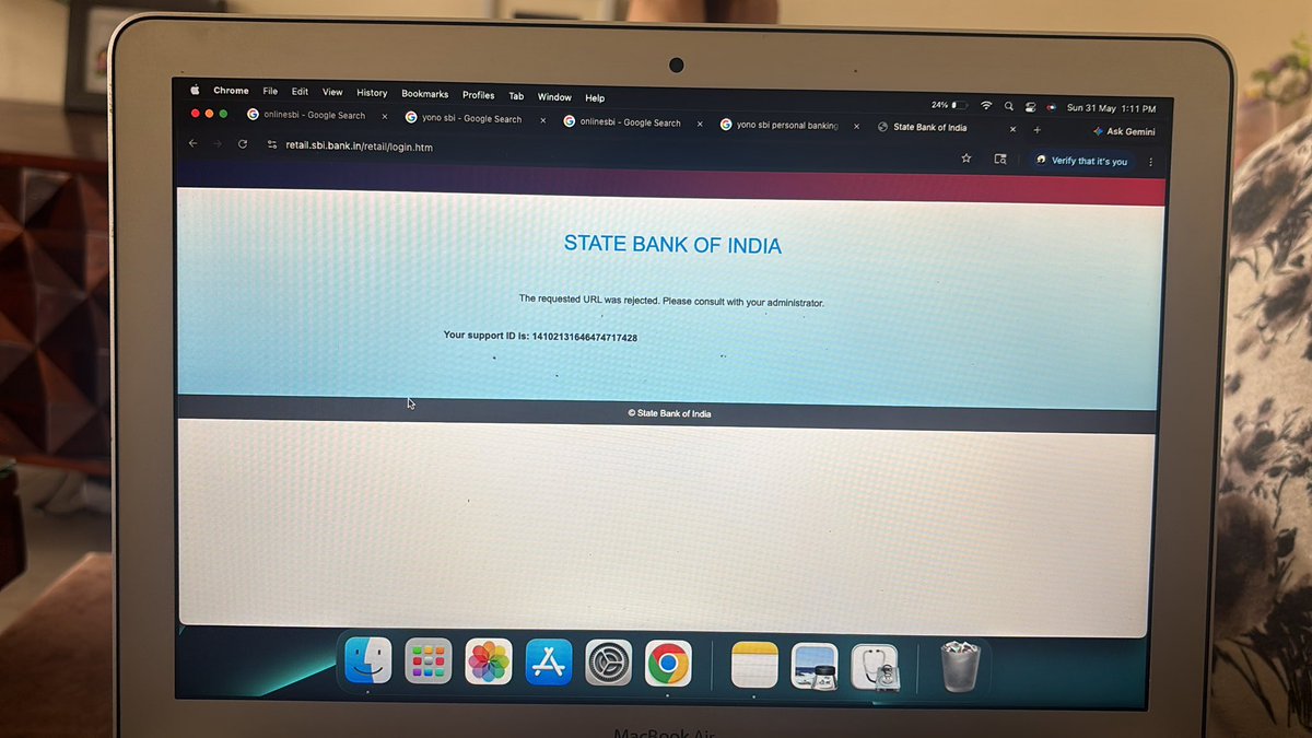 MickVerma2707's tweet photo. @TheOfficialSBI India's largest bank has a non-working website. Shame !! https://t.co/518tK32zB4