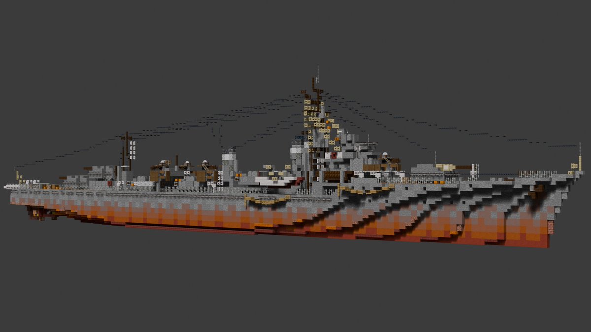 sumomo14509's tweet photo. 駆逐艦島風(1ブロック=1m 1/1スケール)
こだわり抜いた作品です。
#Minecraft軍事部 
#Minecraftbuilds https://t.co/fQmoWoZZTl