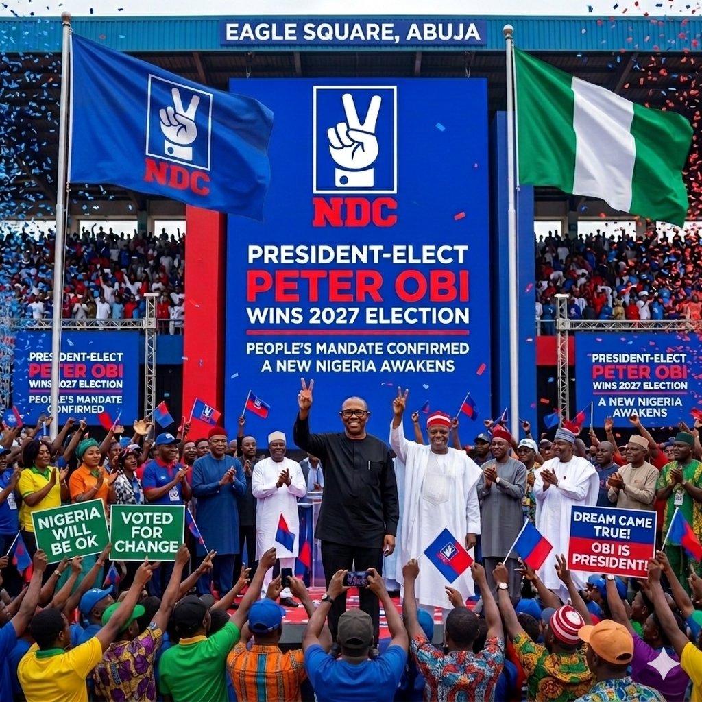 Hot_Shawarma's tweet photo. I had a dream that Peter Obi won the 2027 election with 13mil+ votes while Tinubu followed closely with 12mil.
Now, whether the figures are accurate or not, the summary is that Peter Obi will win next year. ✌️ https://t.co/LXMhpssgXF