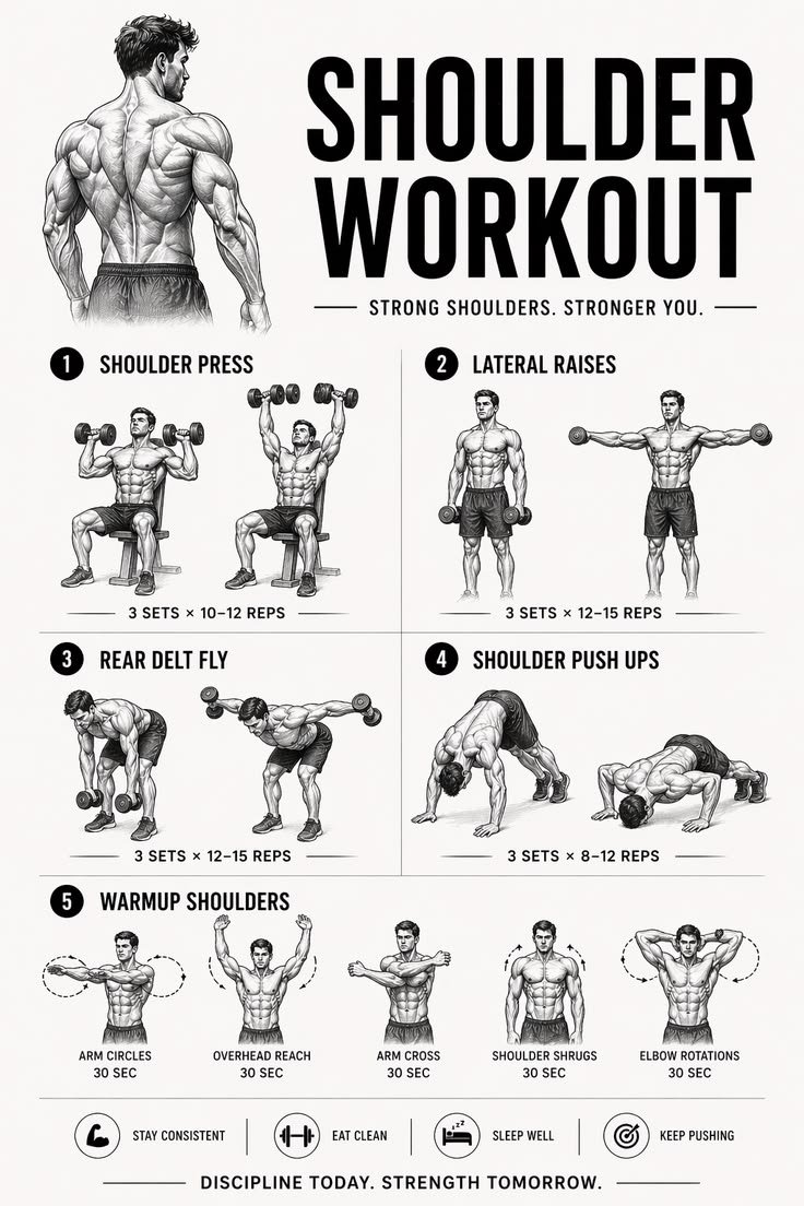 Gym__Hub's tweet photo. SHOULDER WORKOUT https://t.co/qFTKhBOczs