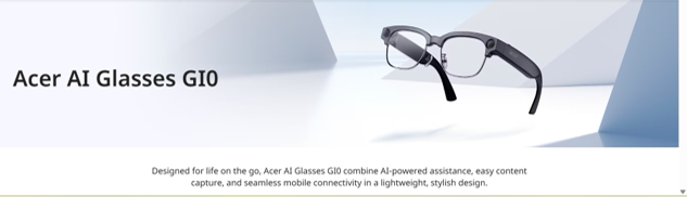 SagSmart's tweet photo. SAG: Acer Enters AI Smart Glasses Market Ahead of Computex 2026, Betting on North America Growth Opportunity https://t.co/f1B07hIiSa https://t.co/fAeoh7ngjz