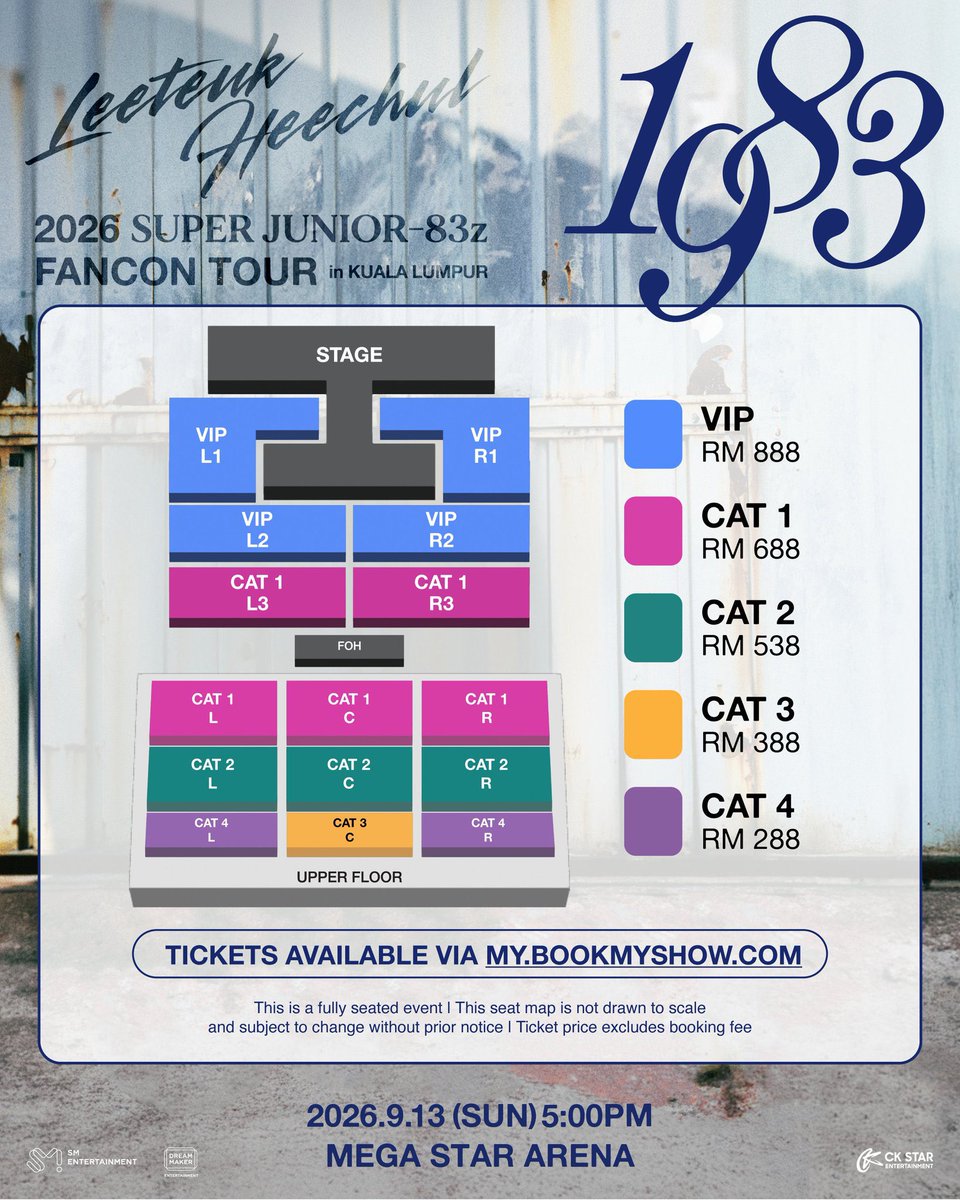 philliph380417's tweet photo. 2026 SUPER JUNIOR-83z FANCON TOUR [ 1983 ] in KUALA LUMPUR

Service Charge: RM45 per ticket

100% refundable if tickets can't be secured

DM to book

#SUPERJUNIOR_83z #SJ83zinKL #SJ83z https://t.co/zIUBJ9hXME