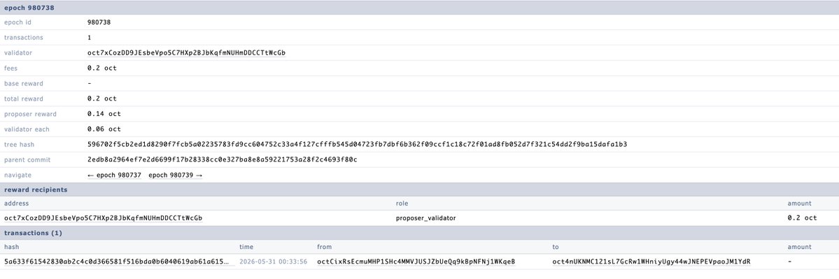 octra's tweet photo. formal safety reports are now live on @octrascan and webcli

source bytecode and verifier reports are tied by hashes

programs now show clean warning or error status with proof traces before users rely on them

this addresses a real bug class around value flow signed amounts https://t.co/HGncitdLAa