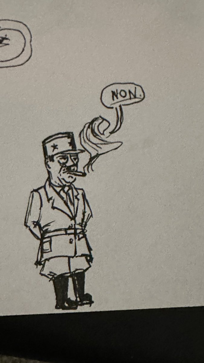 Sir_Tim35's tweet photo. Here’s a very lousy sketch of Charles de Gaulle that I drew yesterday. https://t.co/fKTE2f8b2B