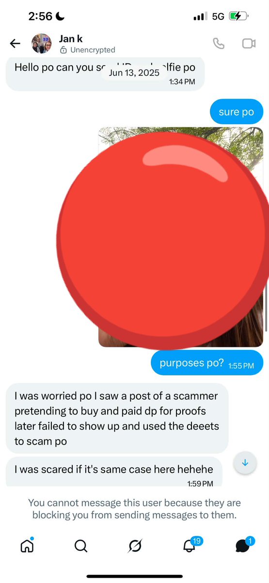 khinchalant's tweet photo. ‼️BEWARE OF SCAMMMERS‼️

HE/SHE USING ID AND FACE OF THE OP TO SCAM! dont send any id  to anyone or picture!!

wag na wag ka mag ddp kapag ganyan laging meet up dapat  #EXhOrizon

irreport nya ulet post q para makapag scam pa sya ng bongga. https://t.co/rxyC0k8Axd