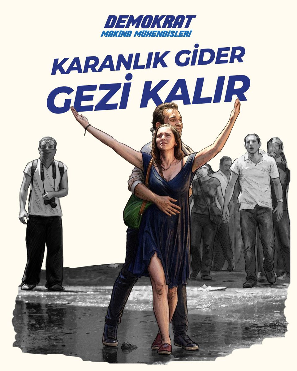DemokratMuhends's tweet photo. Özgürlük, eşitlik, bağımsızlık, adalet taleplerimizle başlattığımız Gezi direnişimizi 13. yılında selamlıyoruz. 

Karanlık gider, Gezi kalır! https://t.co/I1kSzPVd5t