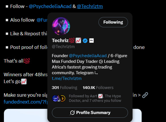 aceofcharts_'s tweet photo. @Techriztm @PsychedeliaAcad @FundedNext Done https://t.co/Xkzesz1Dbx