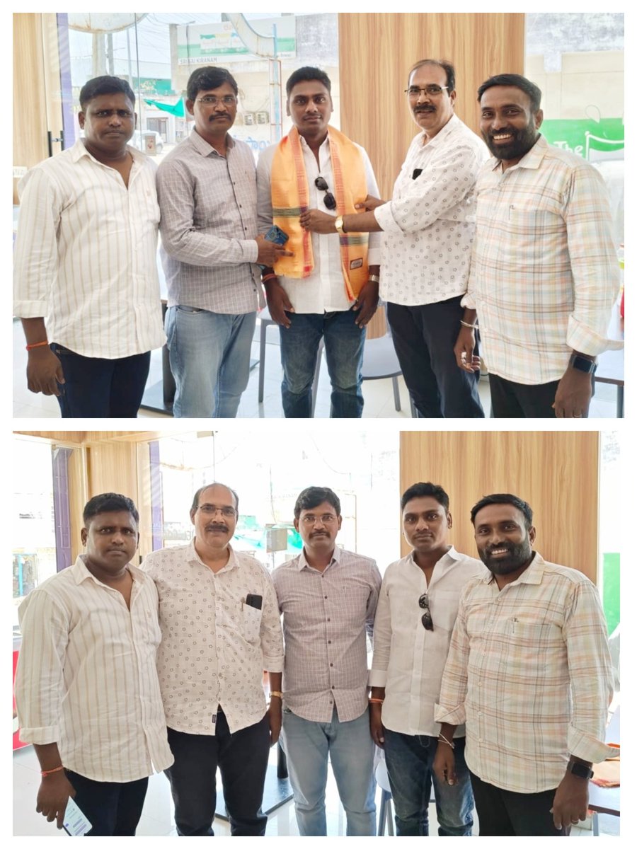 Anilkumar_wgl's tweet photo. *ఈ రోజు గోదావరిఖని వచ్చిన సందర్భంగా TSJU పెద్దపల్లి జిల్లా అధ్యక్షులుగా నూతనంగా ఎన్నికైన మహేష్ (ప్రైమ్9 న్యూస్ ) నీ రాష్ట్ర అధ్యక్షులు పురుషోత్తం నారగౌని,రాష్ట్ర కార్యదర్శి తోకల అనిల్ కుమార్, రాష్ట్ర  సెక్రటరీ సంపత్ మరియు మంచిర్యాల జిల్లా కార్యదర్శి అరుణ్ ఆధ్వర్యంలో  సన్మానించాము https://t.co/DA1fcjgXHB