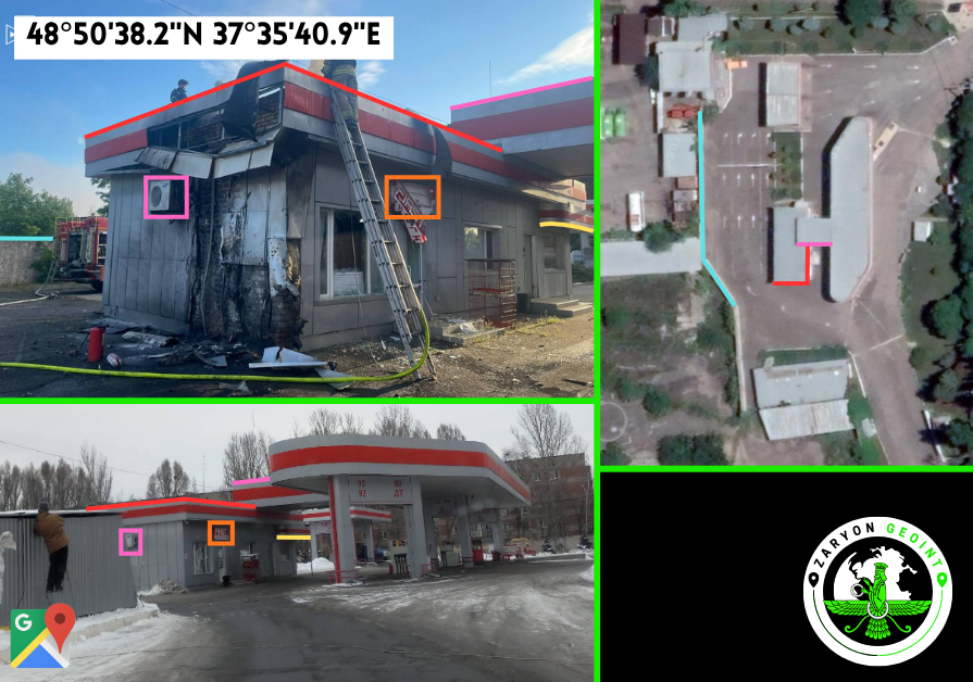 zarGEOINT's tweet photo. ➡️ Detailed geolocation:

🗺️ Sloviansk [Слов'янськ], Donetsk Oblast, Ukraine
📍 Gas station: 48.84393, 37.59469

Link: https://t.co/vC1JZ7Rnws

2/2 https://t.co/8IHrHvGKZz