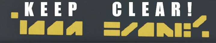 StickySlippers's tweet photo. @RayReynoldsNMS potential new NMS Alphabet character? On the landing pad the yellow characters say “KEEP CLEAR” the last character isn’t documented as far as I can tell. And it would make sense to be “!” https://t.co/QfCLwlqwed