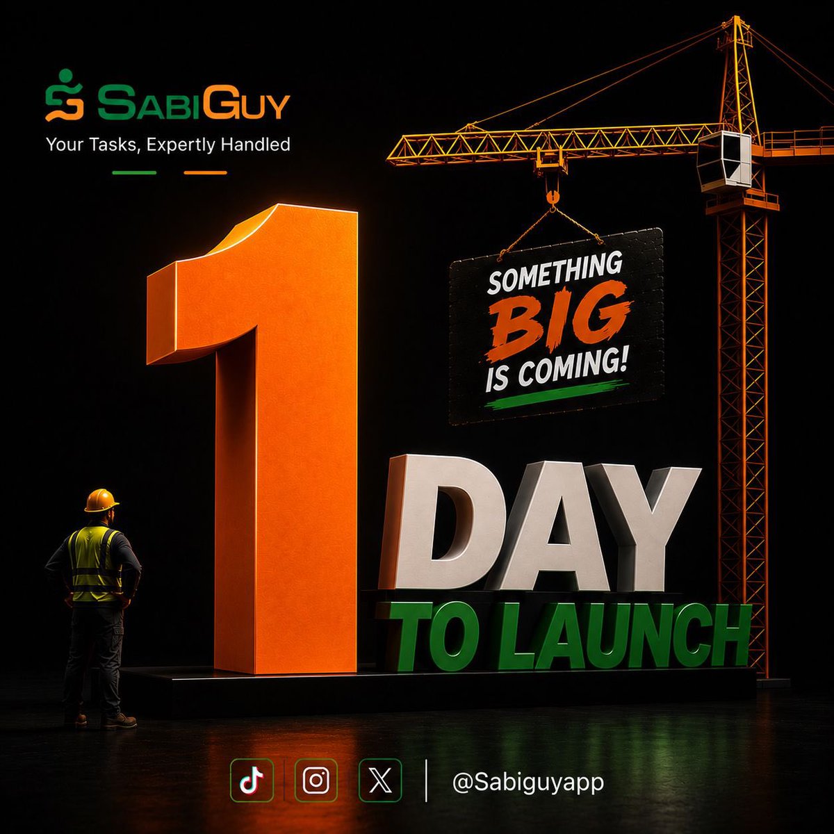 sabiguyapp's tweet photo. 1 DAY TO GO! ๐
Tomorrow, we officially launch.
A new way to move, send, and get things done is almost here.
#SabiGUY #1DayToGo #LaunchTomorrow #Ibadan https://t.co/cSUTklYAaS