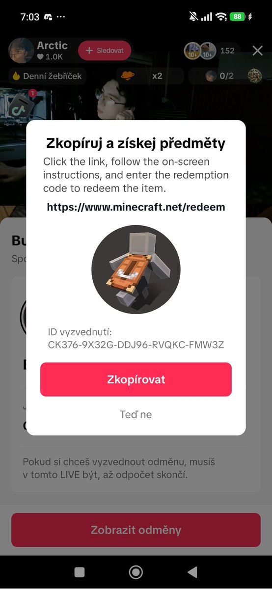 BlueCzKitsune's tweet photo. The first two codes for Minecraft
#Minecraft #MinecraftDrop #TikTokCodes https://t.co/O1vLauC5zn