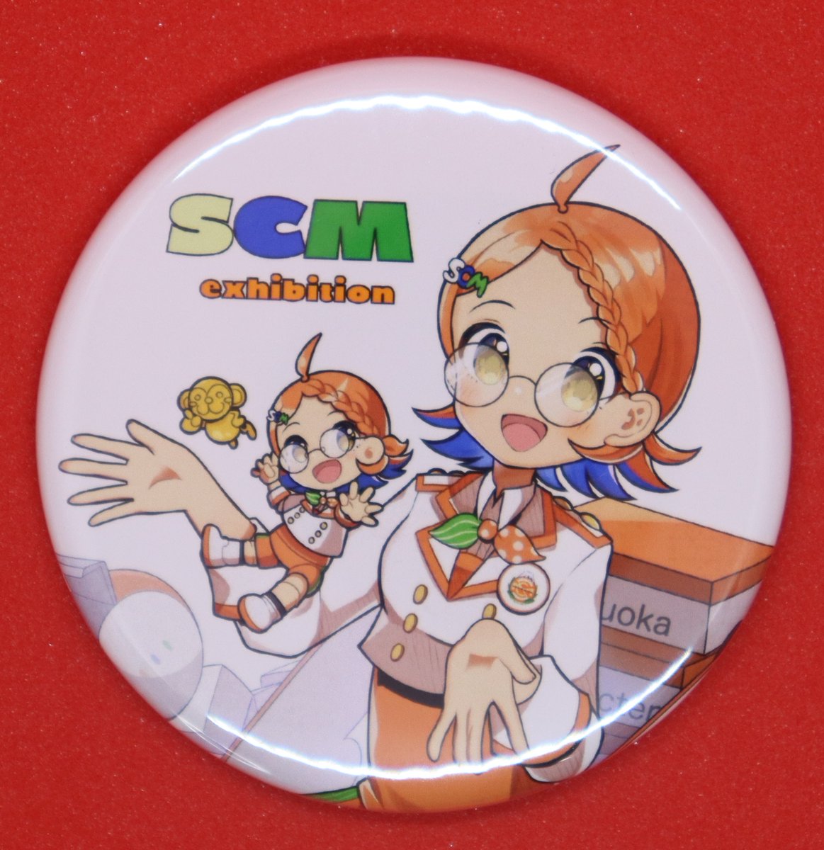 SCMexhibition's tweet photo. 【#そろてん! 2026】
#SCM展示会 及びイメージキャラクター「伽羅えしむ」ちゃんグッズを３種のみ販売します！来場記念に是非！

・SCM展示会１０年の歴史ポストカードセット
（１０００円　多数）
・えしむちゃん缶バッジ
（５００円　極少数）
・「えしむマンシール」セット
（特価５００円　少数） https://t.co/AgoTwWuW2O