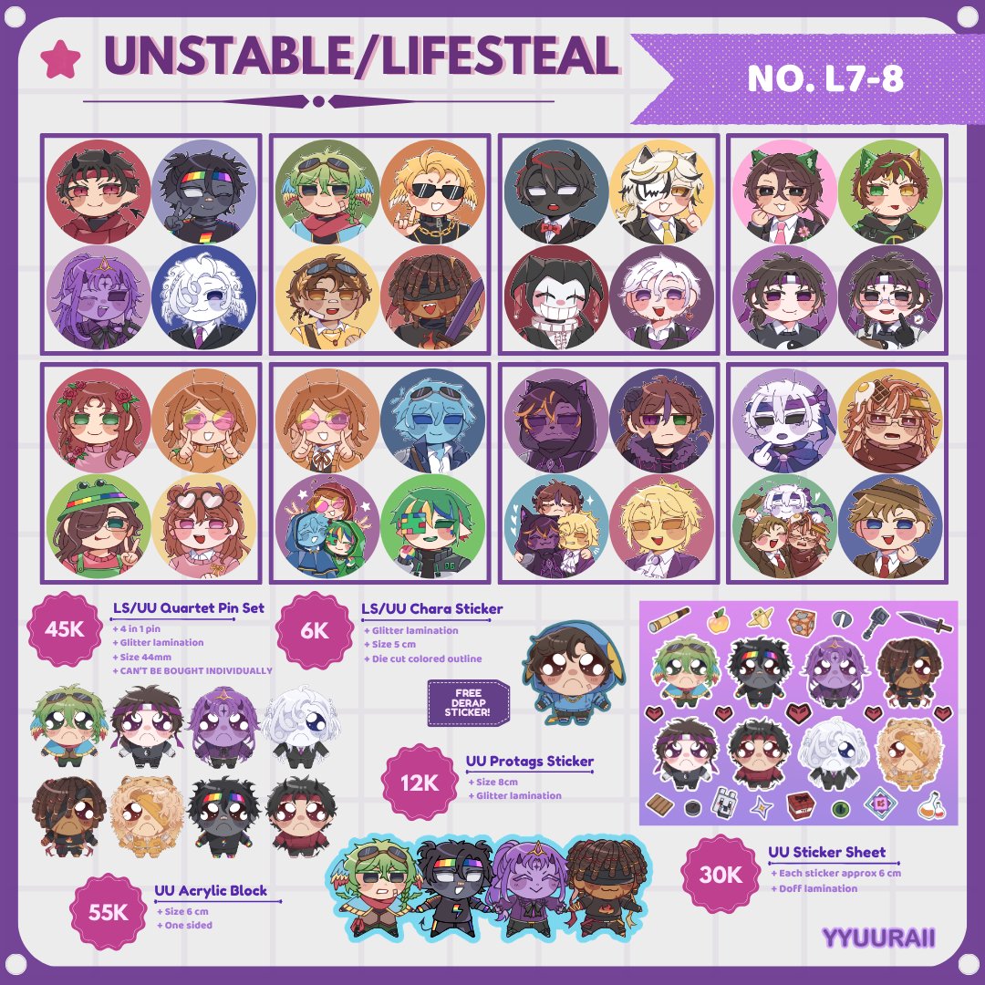 yyuuraii's tweet photo. [❤️&amp;🔄appreciated!] HIII this is my 2nd PO and OTS cata for #ChibiconX!!

📅: PO 31 May - 11 June
🌟: Luminara No. L7-L8
📌: OTS+Mail Order 🇮🇩
📚: Hundred Line, DCMK, Various MCYT (Unstable, Life Series, Lifesteal, ParkCiv, etc), paper comm

🔗: https://t.co/4UBN8BQt2D

(3/10) https://t.co/yMEgxBe5qr