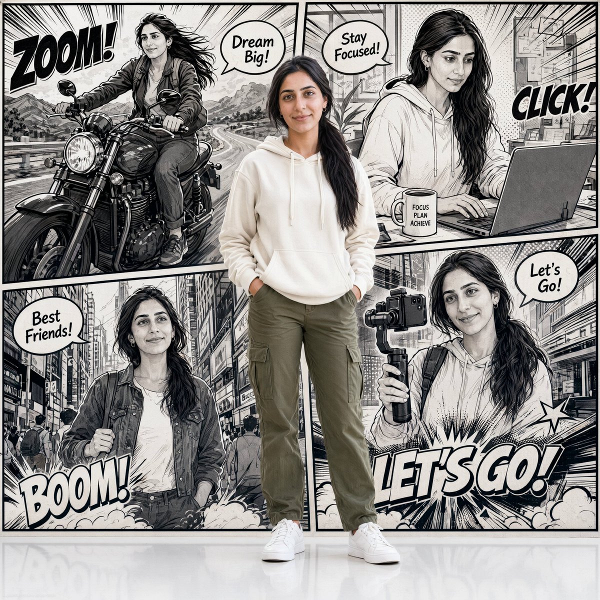 Hybrid Photo-Comic Illustration