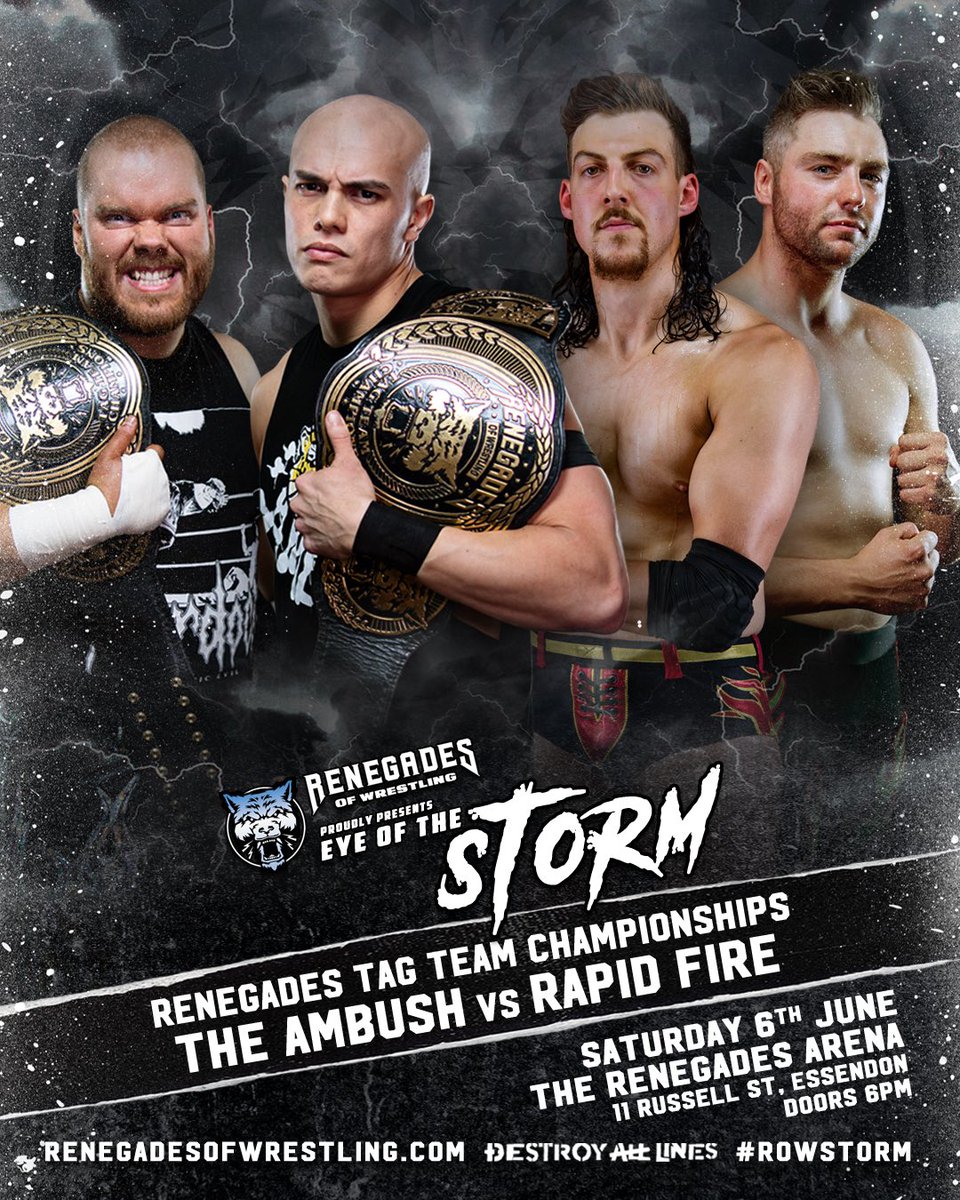 ROWrestlingAU's tweet photo. *BREAKING NEWS*

@JjFurno_pw has just been cleared to wrestle, which means Rapid Fire have accepted the open challenge from the Ambush!

The tag titles will be on the line THIS SATURDAY, June 6 in Essendon!

Will this be JJ &amp; @RyanRapid1’s moment?

🎟️ https://t.co/Ea8UKr4tNa https://t.co/sCvMTNzzeZ