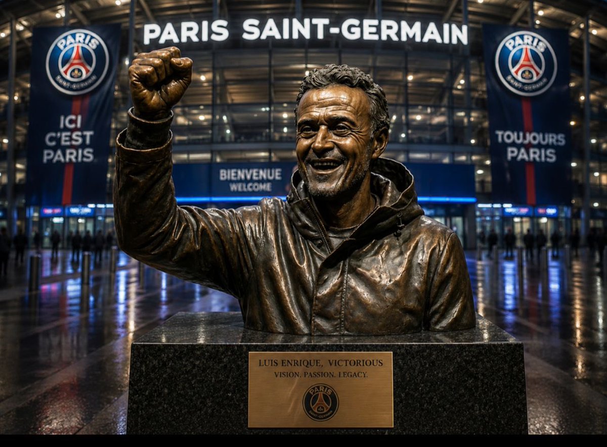 🚨 BREAKING: PSG have decided to build a statue for Luis Enrique