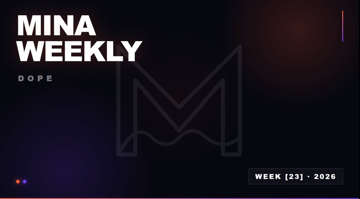 zkjays's tweet photo. mina's biggest upgrade starts real testing monday

here's what you need to know before it happens

mina weekly dope 🧵 https://t.co/eJp8HWkwsS