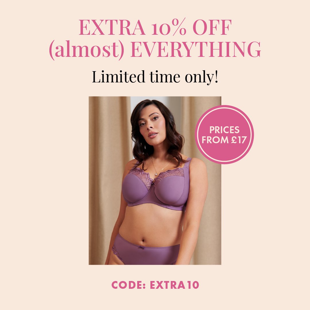 Brastop's tweet photo. ❗Ending soon: your extra 10% OFF (almost) EVERYTHING❗
Yes, outlet included! Shop bestselling bras and swim must-haves at low prices.
https://t.co/EhYJ1Xyu6k https://t.co/ErnepPZ5R7