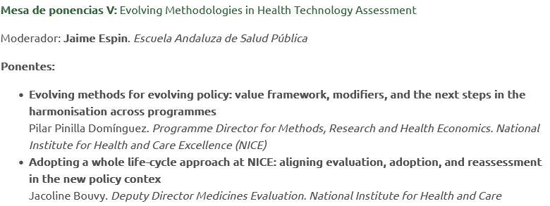 AESeconsalud's tweet photo. ‼️ DISPONIBLE EN EL PROGRAMA DE LAS #JornadasAES @unisevilla ‼️
(y APROVECHA E INSCRÍBETE😉)

📅 Mesa de ponencias V: 
Evolving Methodologies in Health Technology Assessment.

@NICEcomms @EASPsalud

👀🌐👇
https://t.co/DzaQNCr2Lw https://t.co/sQ98mCfP2k
