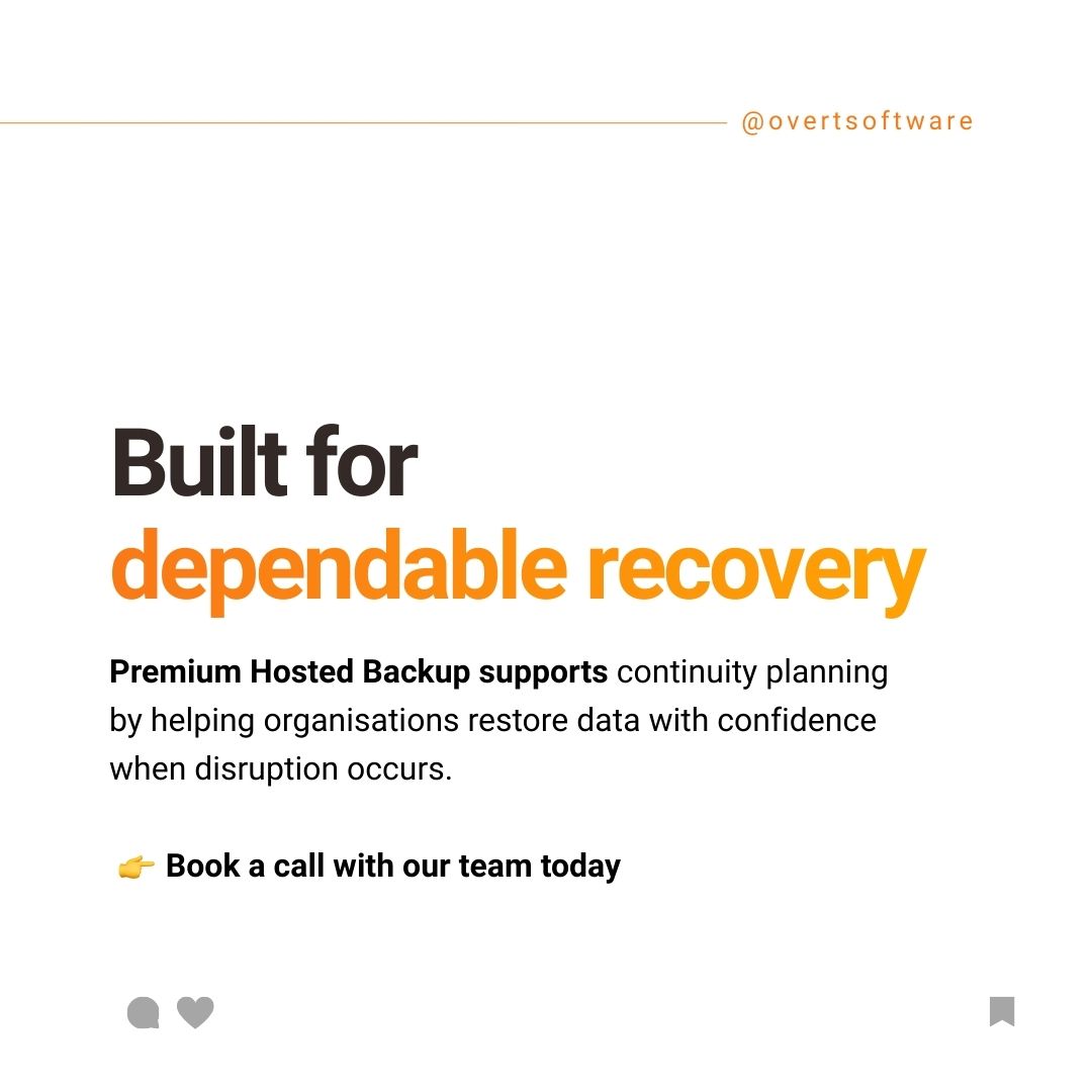 OvertSoftware's tweet photo. Designed to support continuity, not just storage
Premium Hosted Backup helps organisations plan for recovery with secure, automated backups and dependable restore options.
https://t.co/zWjxEnhzyu

#premiumhostedbackup #businesscontinuity #dataprotection #cloudbackup #cybersecurity