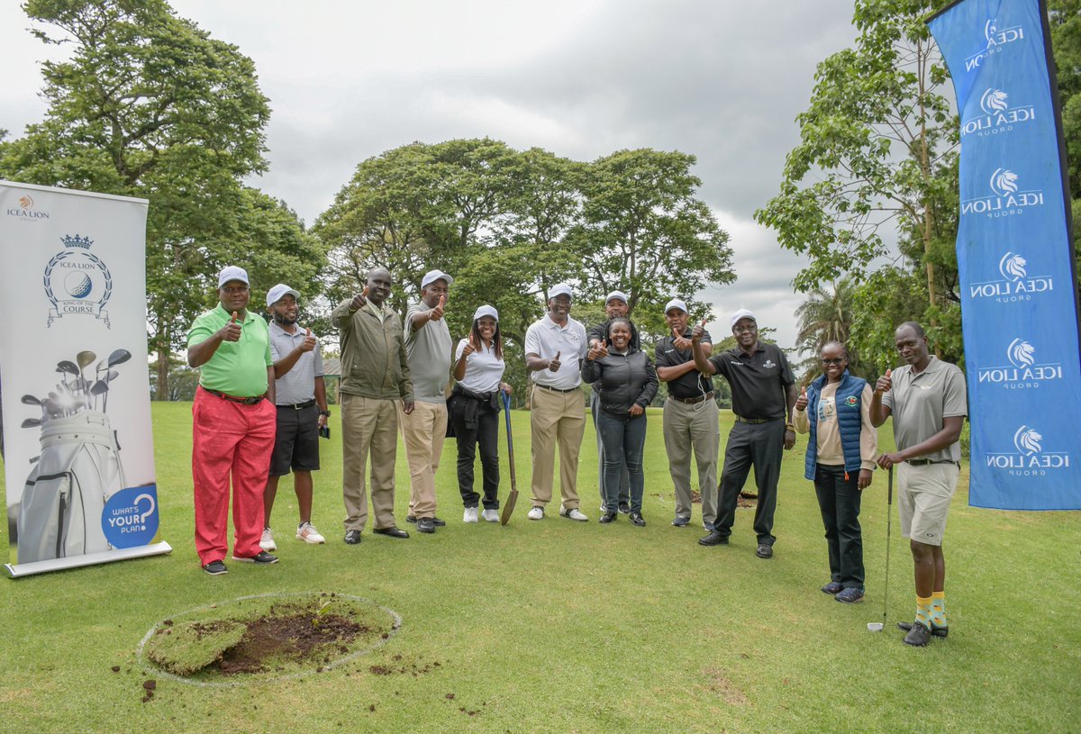 ICEALION's tweet photo. Before the final putts, we focused on our green future. Group CEO Philip Lopokoiyit &amp; Asset Management CEO Einstein Kihanda led the team in planting 15 trees at Nandi Bears to restore our Green Cover. #ESG #Sustainability https://t.co/xlMnGJLURN