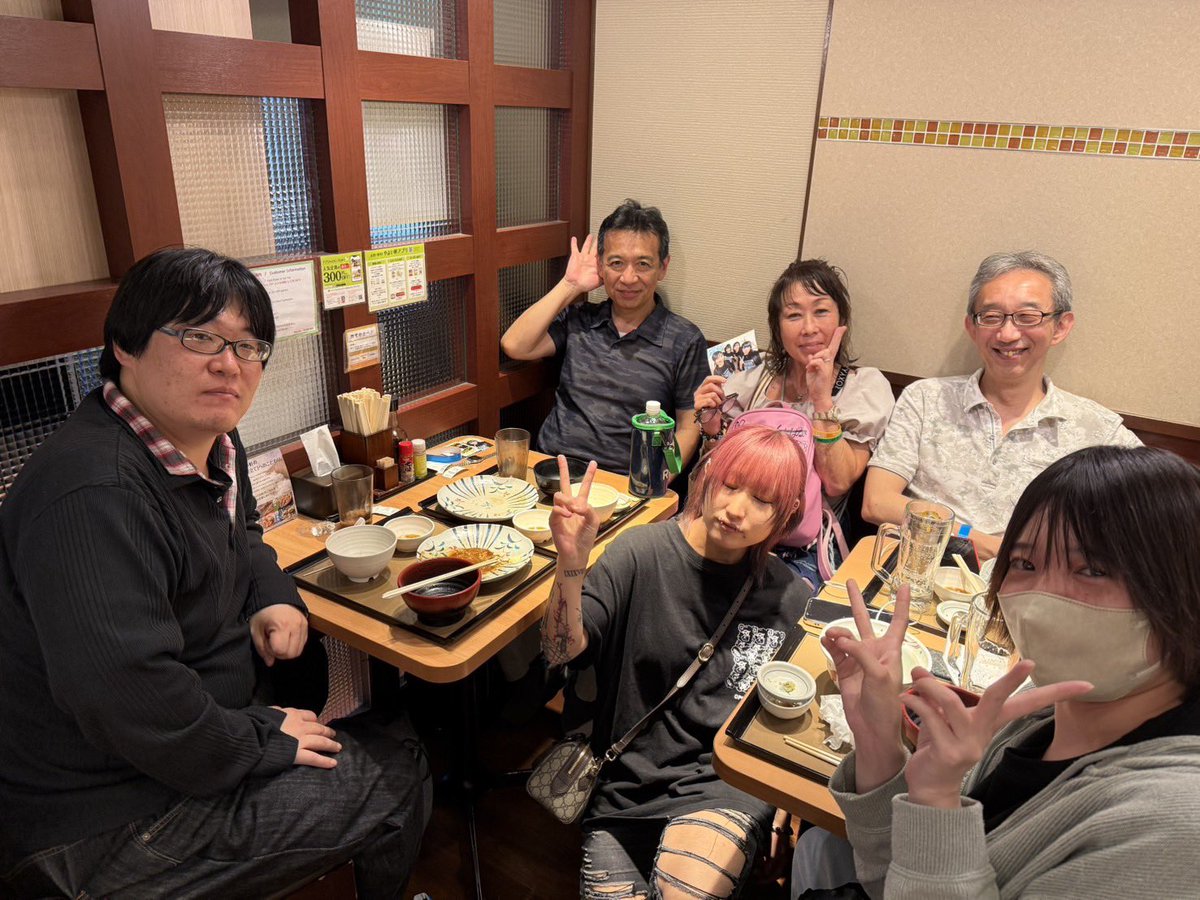 DDG_Maya's tweet photo. LIVE後の反省会は難波のやよい軒にて https://t.co/HBKSlAMODX