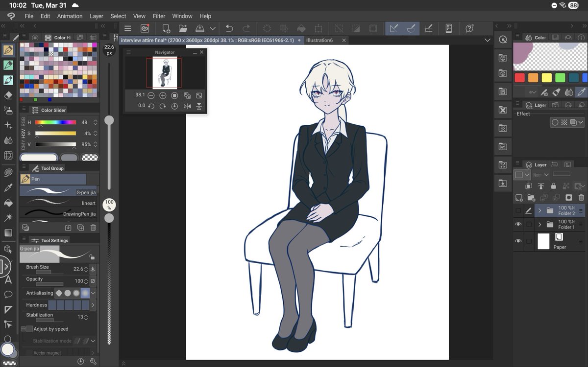 narberiuss's tweet photo. I was going to do the interview attire trend but I got hit by work #wip https://t.co/O9LceM2FHS