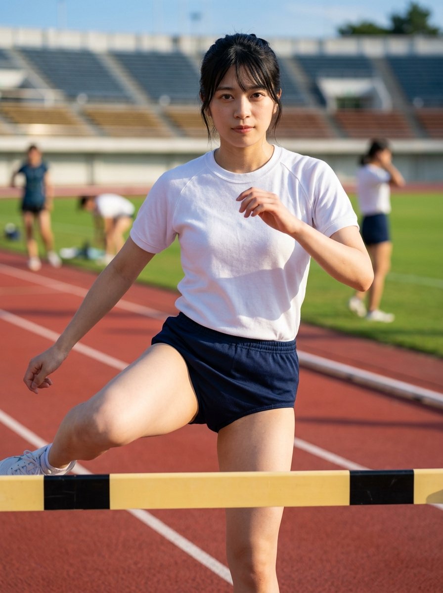 Yuabig's tweet photo. ハードル越えの準備💪 
足を上げるこの感覚が大事！ https://t.co/nvnbP95Osg