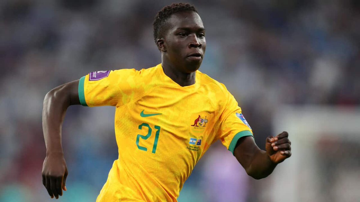 NicR1999_'s tweet photo. On the eve of the World Cup squad announcement, I can’t help but think about Garang Kuol.

Went into Qatar 2022 as our wonderkid and wildcard, since then with failed club stints and lack of consistent minutes, he’s now nowhere to be seen nowadays.

How quickly things change 😕 https://t.co/n9ljlEb6vQ