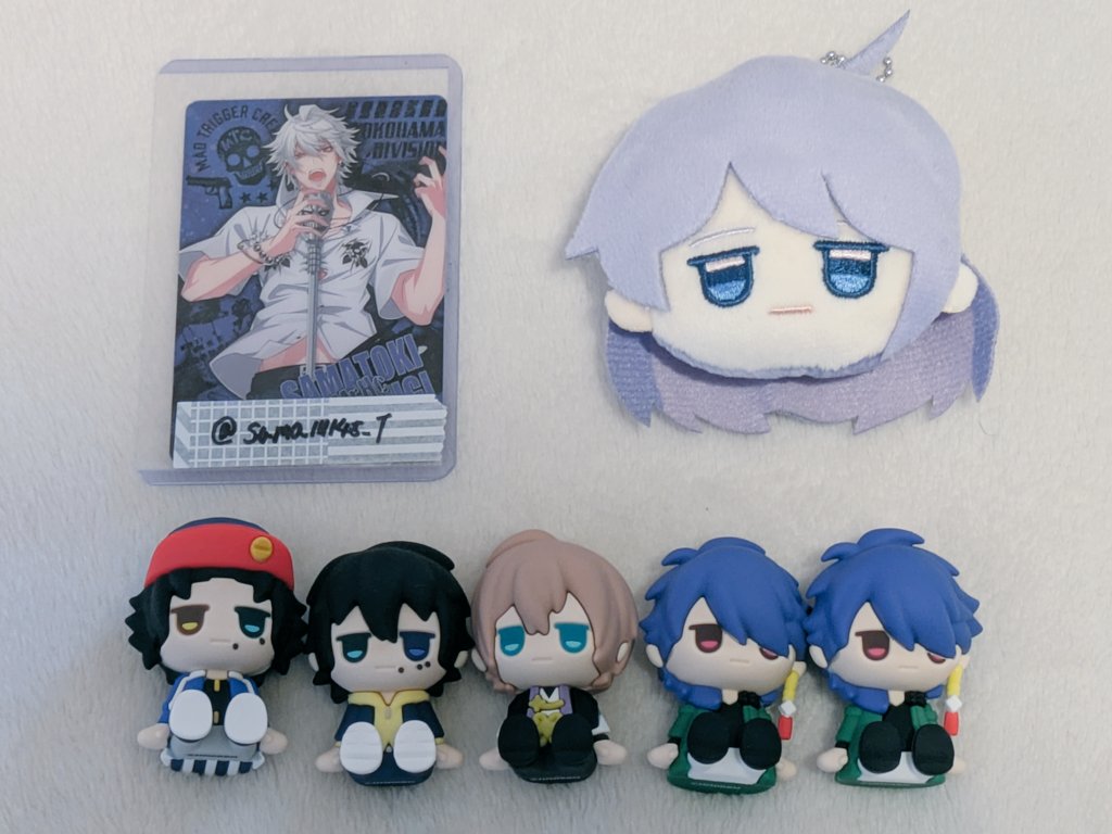 sama111145_T's tweet photo. 【交換・譲渡】ヒプノシスマイク ヒプマイ 100均 ダイソー コラボ ちょこラバ   フェイスぬいぐるみ

【譲】フィギュア　二郎 三郎 幻太郎 帝統2
お顔ぬい　寂雷

【求】同異種左馬刻or定価送料（PayPayまたはゆうちょ）

郵送のみ。
お気軽にお声掛けください。 https://t.co/Js68sOtWSK