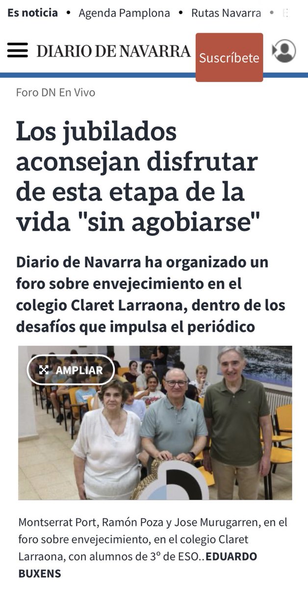 FundProfSol's tweet photo. Enlace al reportaje completo 👇🏼 

https://t.co/wKgkcFkvqV 

@DiariodeNavarra  @ClaretLarraona https://t.co/z7z7VHgNpc