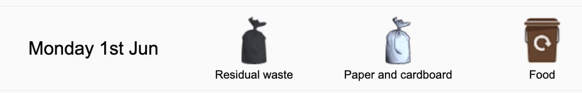 ValeParish's tweet photo. And your first bin night of June is... white/clear bags for recycling paper and cardboard please plus your food caddy and black sack residual waste. Summer can't be far away! 🤞🏻🤞🏻🤞🏻 https://t.co/CfE44BGvgU
